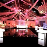 Vinyl Dance Floor, Draping, Lighted Tables