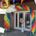 #rainbowballoonarch